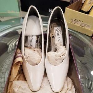 White leather shoes